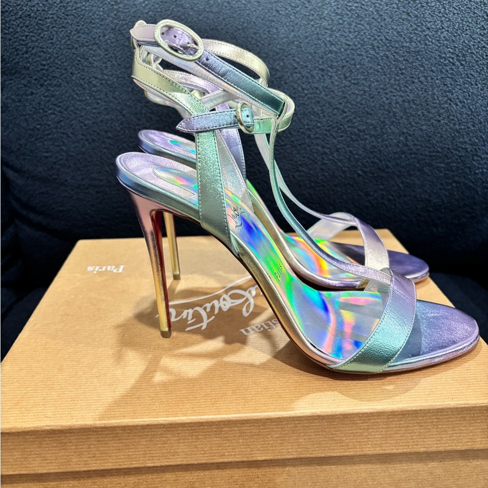Christian Louboutin Iridescent Strappy Heels